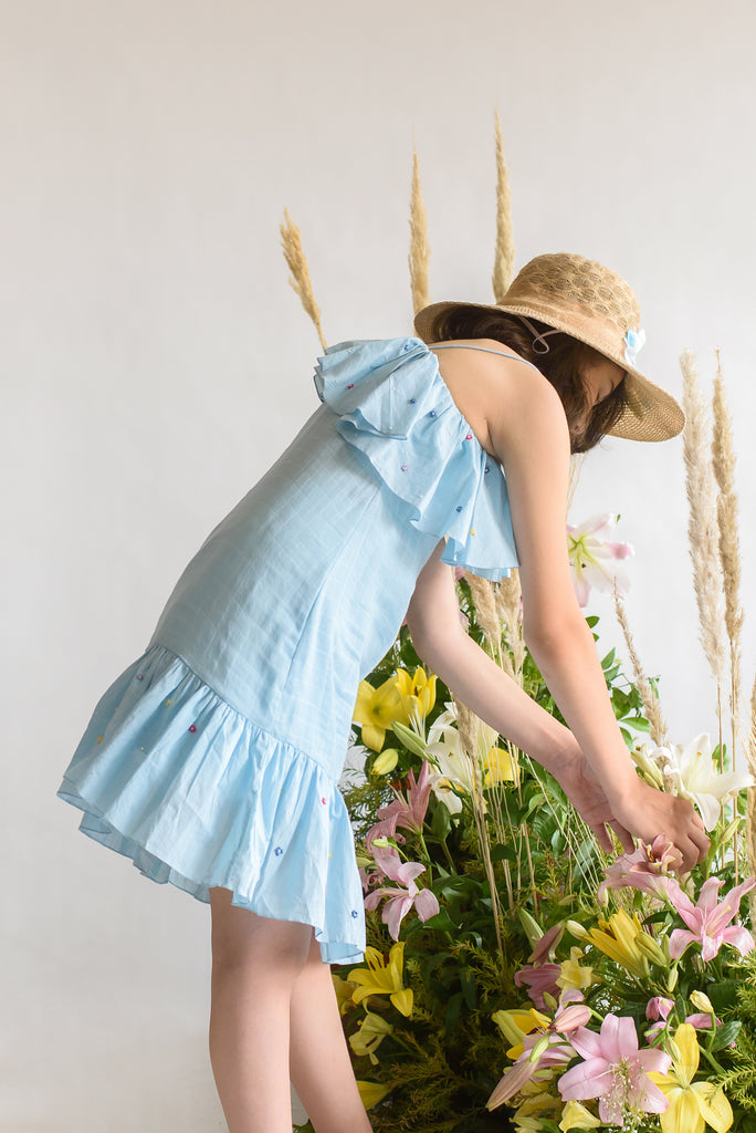 Wind in the Prairie is a Checkered Organic Cotton Dress For Girls.