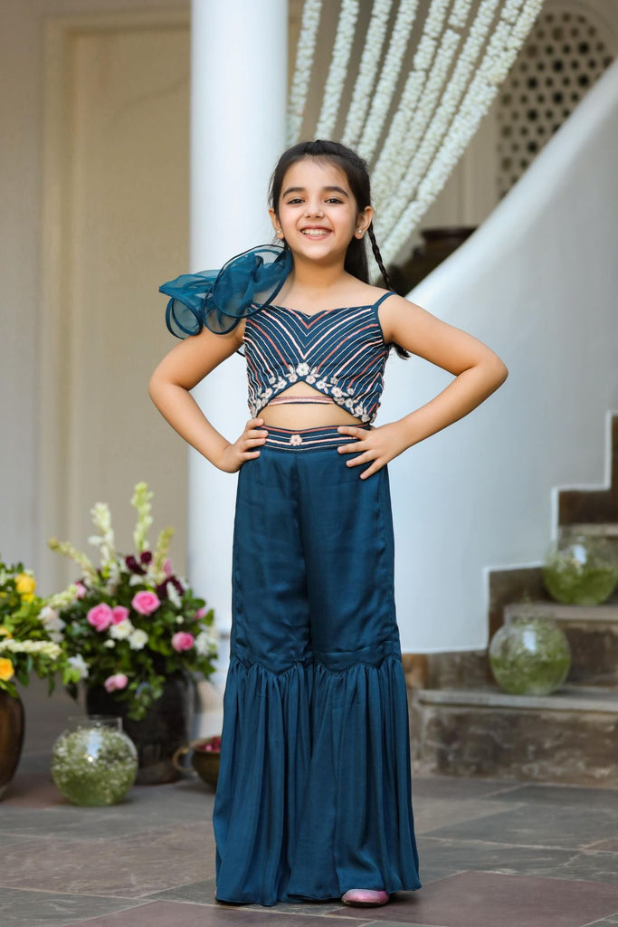 Mahjabeen is an Organic German Satin Jumpsuit For Girls.