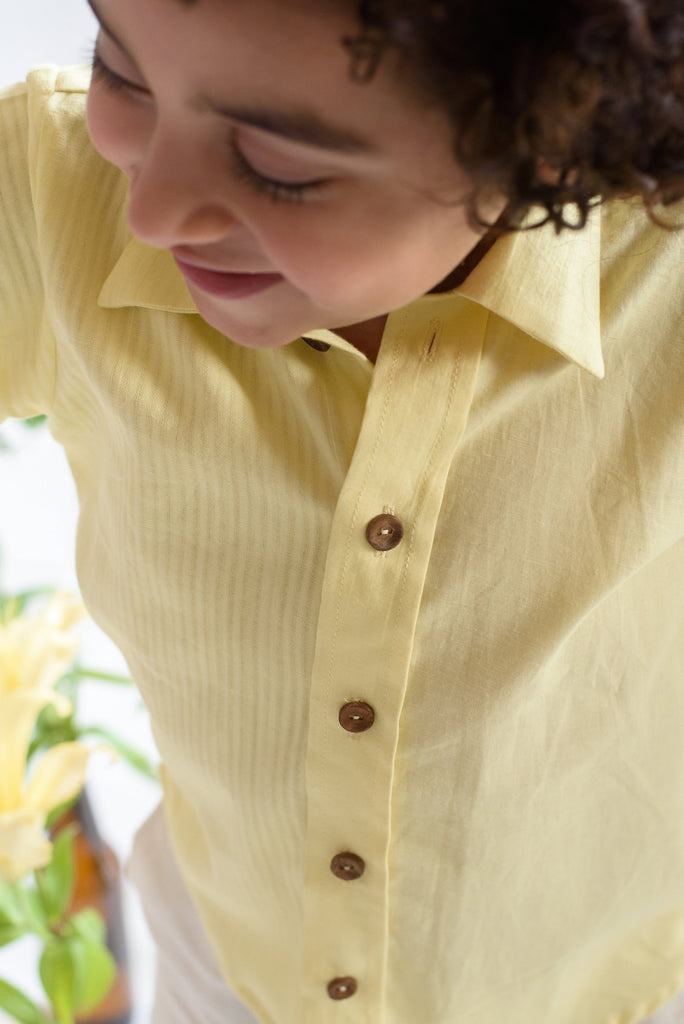Dream Downtown is an Organic Cotton Half Sleeves Shirt For Boys.
