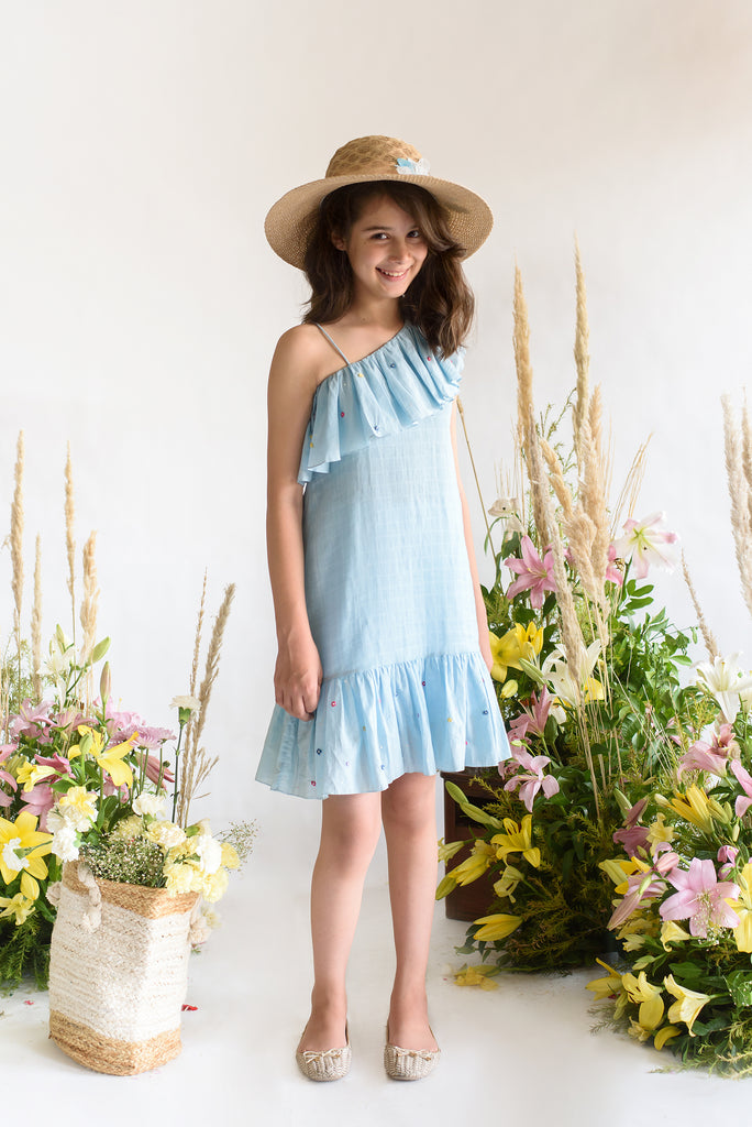 Wind in the Prairie is a Checkered Organic Cotton Dress For Girls.