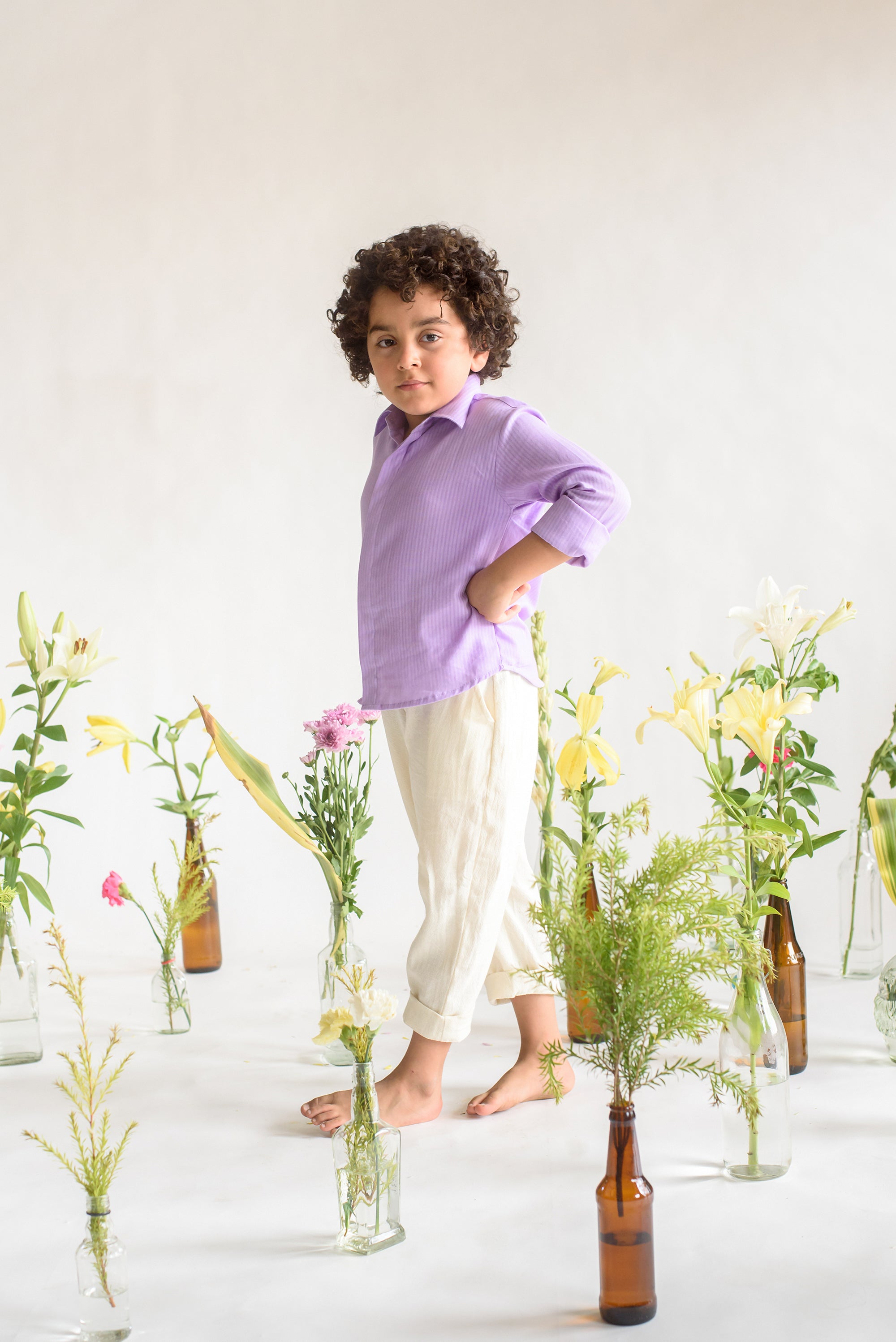 Lilac Branch is an Organic Cotton Shirt For Boys.