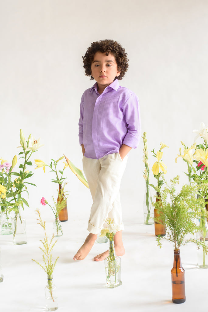 Lilac Branch is an Organic Cotton Shirt For Boys.