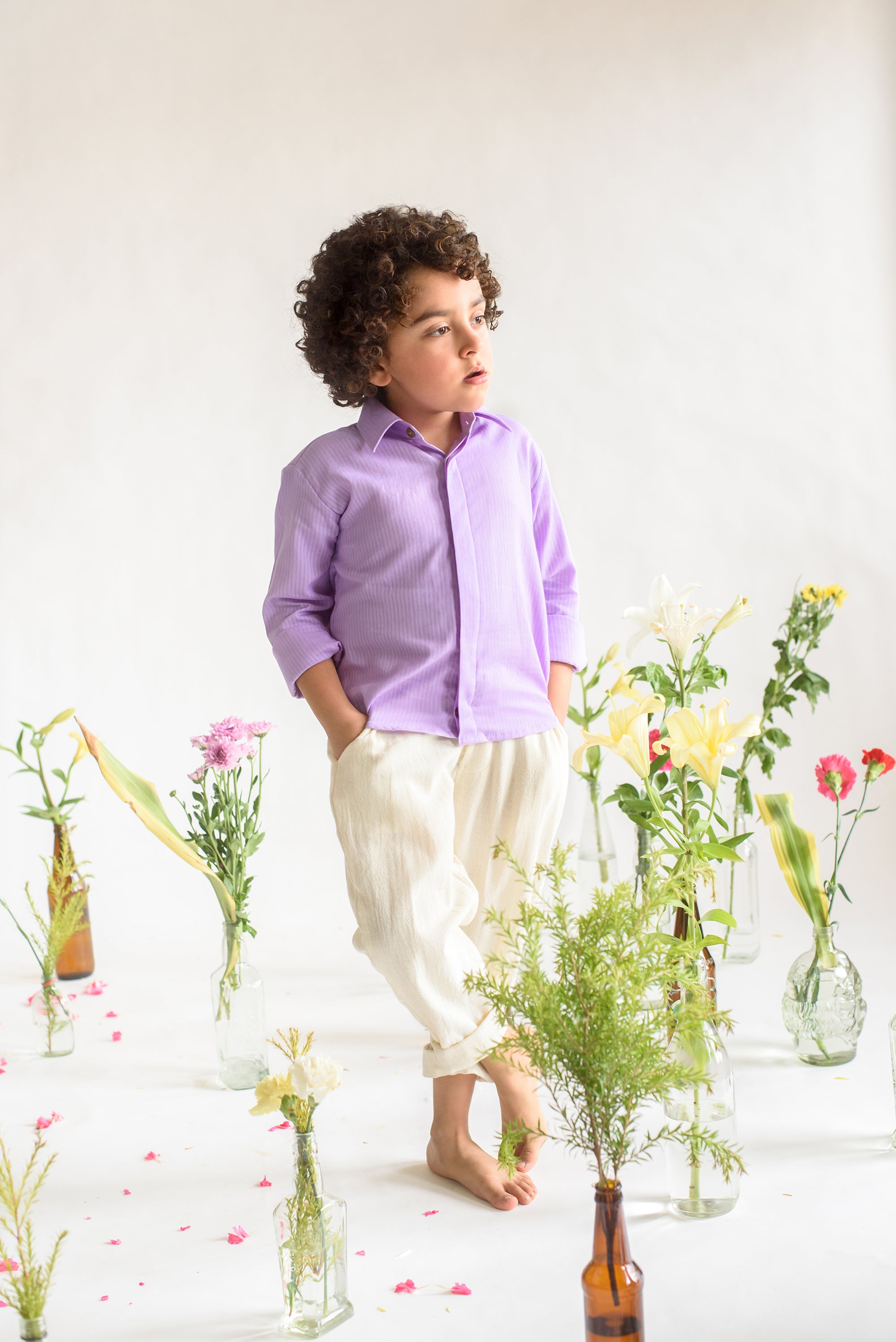 Lilac Branch is an Organic Cotton Shirt For Boys.
