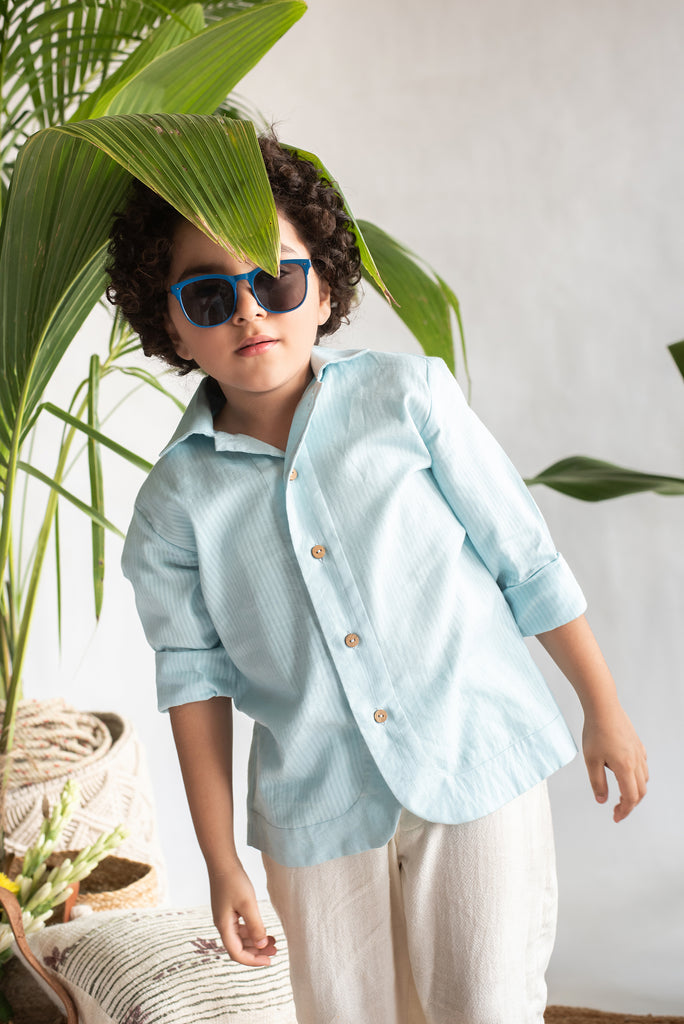 Up In The Clouds is an Organic Cotton Shirt For Boys.