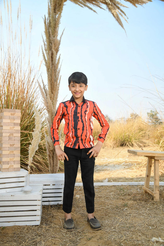 Red Tape is an Eri Silk Swaying Full Sleeves  Organic Cotton Canvas Fabric Shirt For Boys.