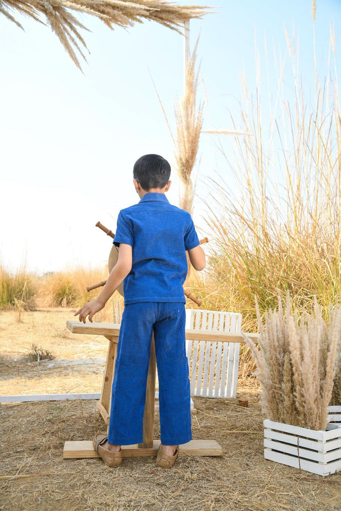 Swag Hook is an Organic Cotton Corduroy Fabric Shirt and Jacket with Trouser Coordinate Set For Boys.