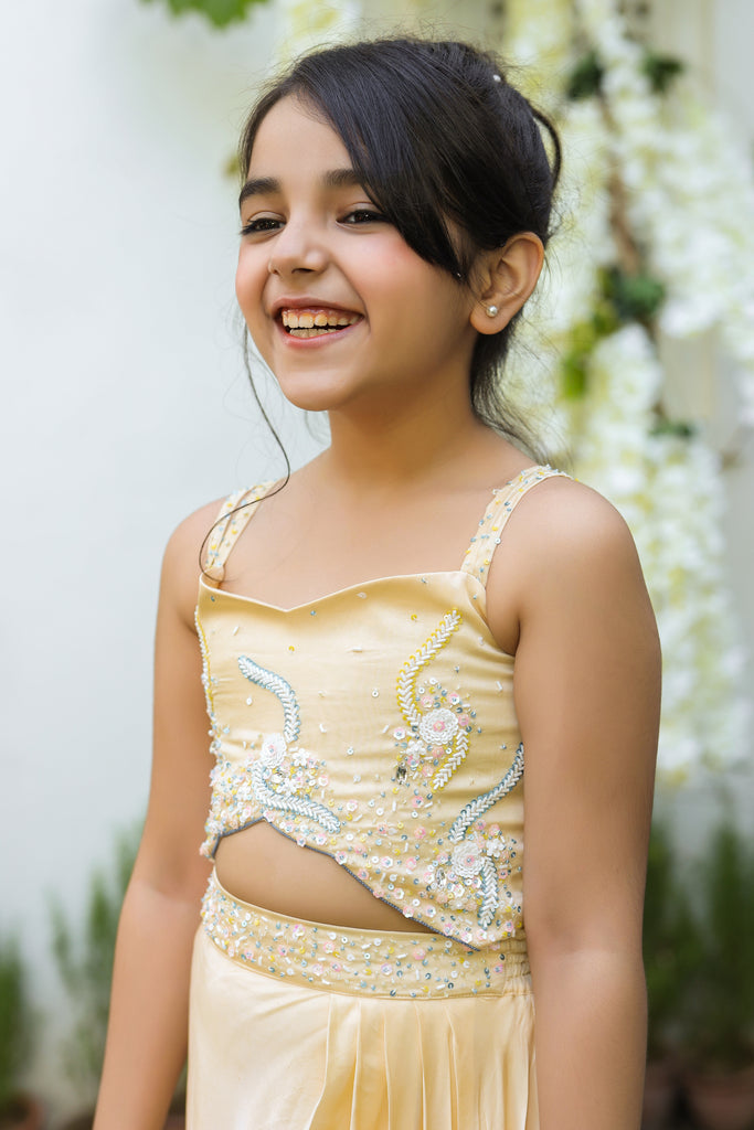 Khursheed is an Organic German Satin Dress For Girls.